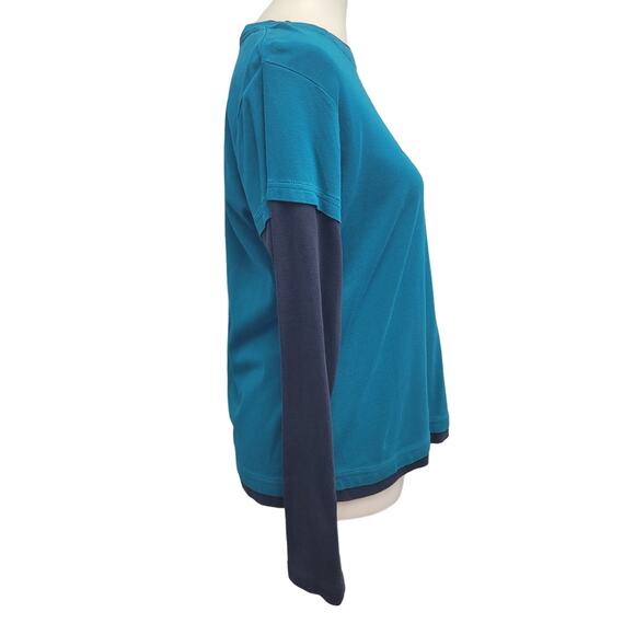 SJB Active Womens Petite Large 100% Cotton Long Sleeve Crew Neck Tee Shirt - Picture 3 of 5